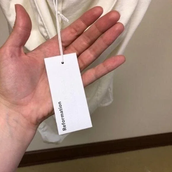 NWT Reformation Marsala Tie Strap Bodysuit Ribbon Large - Picture 9 of 11